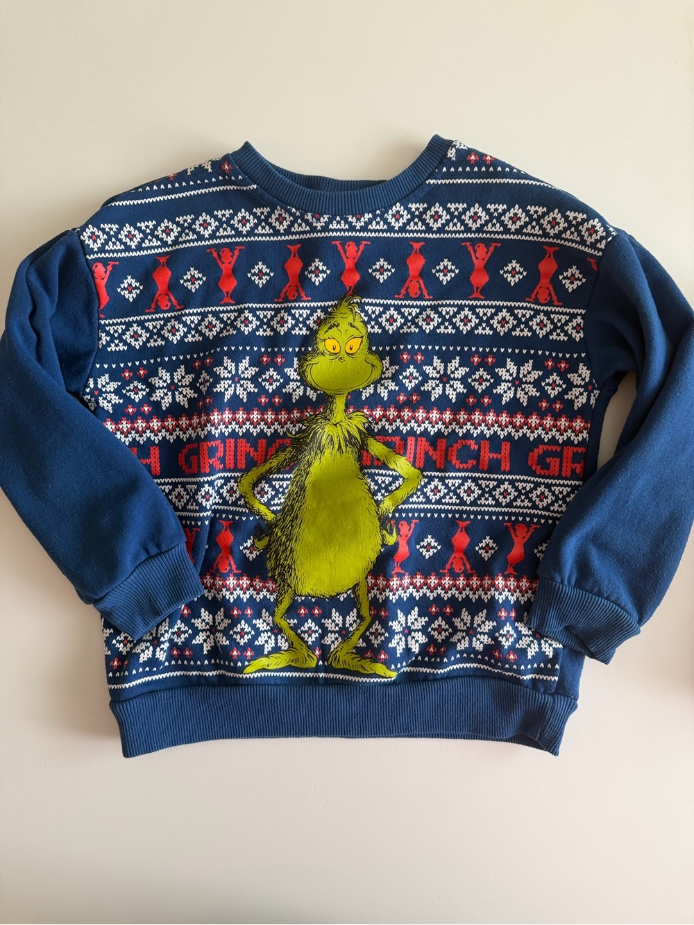 The Grinch Crewneck Sweater - Blue Size Youth 7